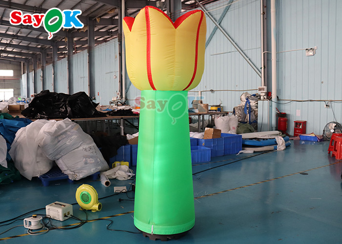 Giant 3d Inflatable LED Flower Lighting Toy Custom Plant Fungus Flower Advertising Modeling