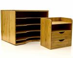 Desk Organizer Caddy for Office Supplies Pen Holder & Desk Accessories Bamboo