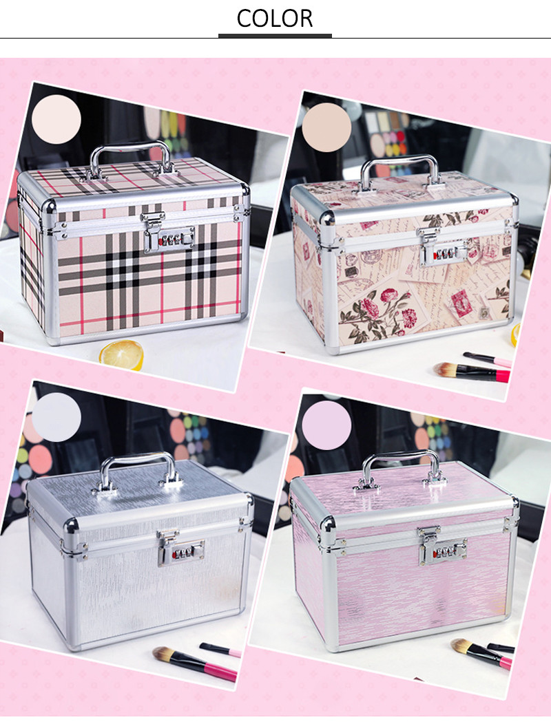 Lock Hard Brushes Toiletry Makeup Bag Case