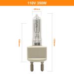 350W Quartz Halogen Bulb 110V G22 Instrument Lamp