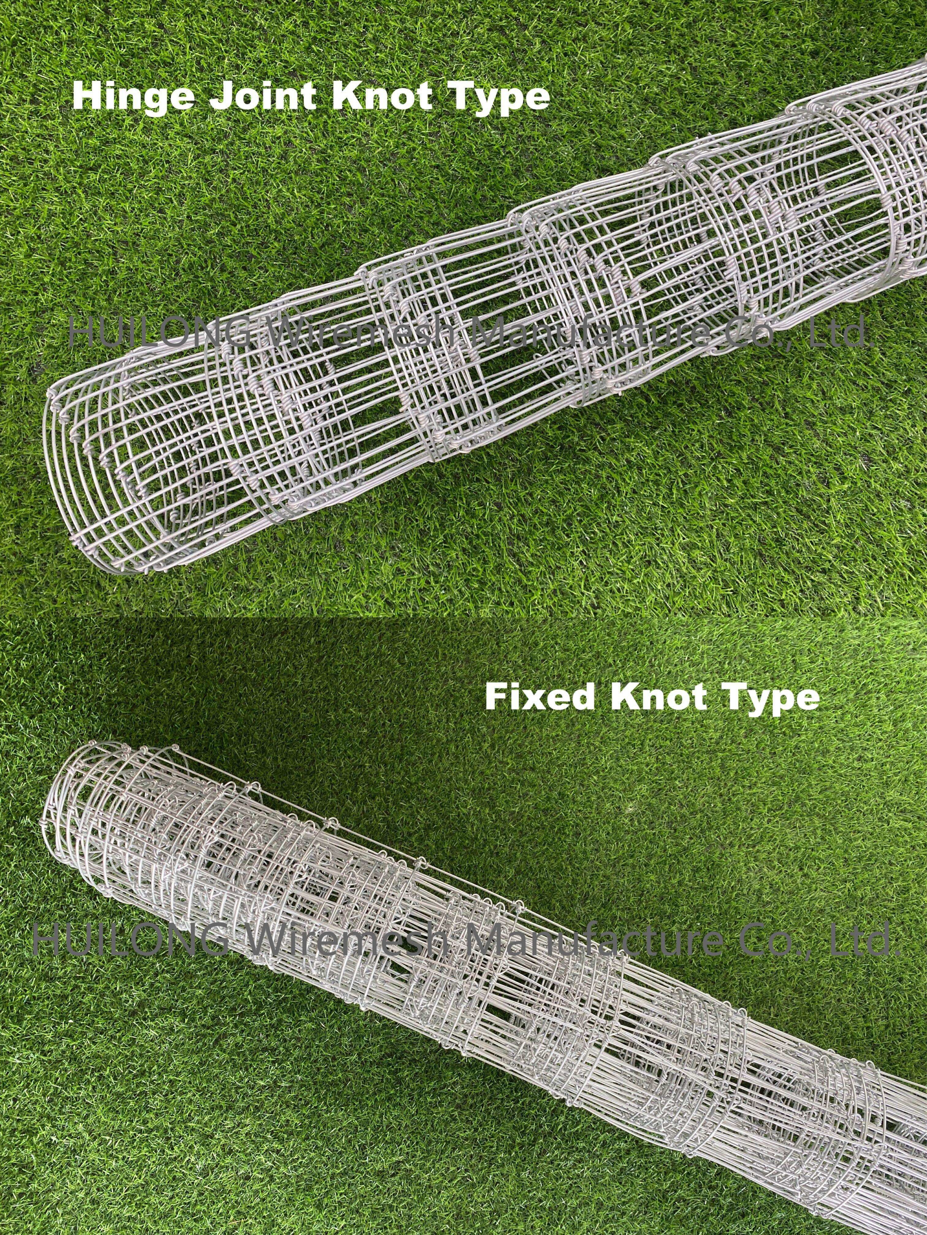 120cm Hinge Joint Mesh , 74kg Galvanized Fence Roll For Cattle Farming