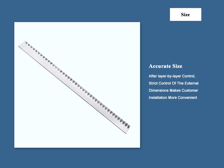 Flow Wrapping Anvils Zig Zag Cut Off Blade , Industrial Cutting Blades For Packing Machine
