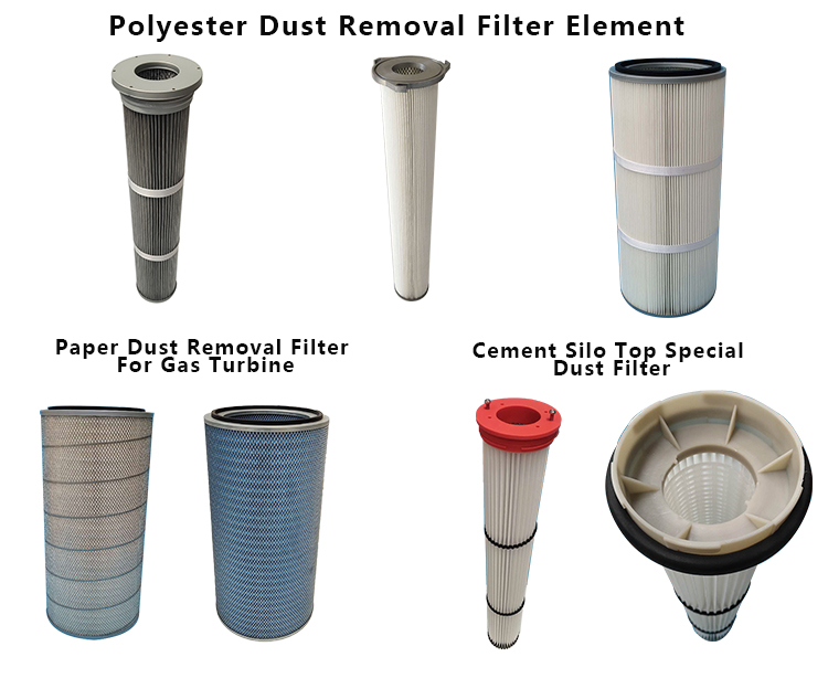 Polyester Dust Collector Filter Anti-Static Industrial Air Filter Cartridges