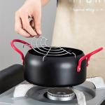 Restaurant Kitchen Deep Frying Pots Round Body Designed Cooking Pot With Filter