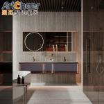 Contemporary Kitchen Cabinet with Sink Custom Made 36" Luxury PVC Hotel Bathroom