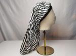 Hot Stamping Satin Hair Bonnet , 50cm Elastic Sleep Cap For Long Hair
