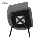 Fashionable Faux Leather Swivel Dining Room Chairs With Metal Legs Dc-7528