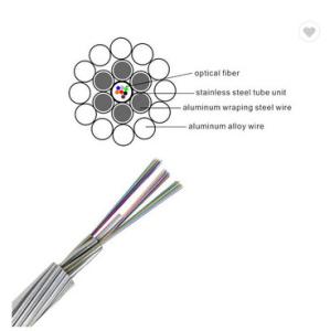 Wholesale 24 Core Aluminum Tube OPGW Fiber Optic Cable Cladding Non Circularity ≤1.0% for Replacement of aerial ground wire from china suppliers