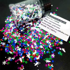 Wholesale Square Heart Star Moon Flowers Leaves Crafted Glass Silk Holiday Nails High Christmas Glitter Mix for Excellent Effect from china suppliers