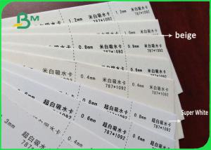 Wholesale 0.3mm 0.4mm 0.5mm Cardboard Paper Roll , Natural White Perfume Absorbent Paper Sheets 600mm x 800mm from china suppliers