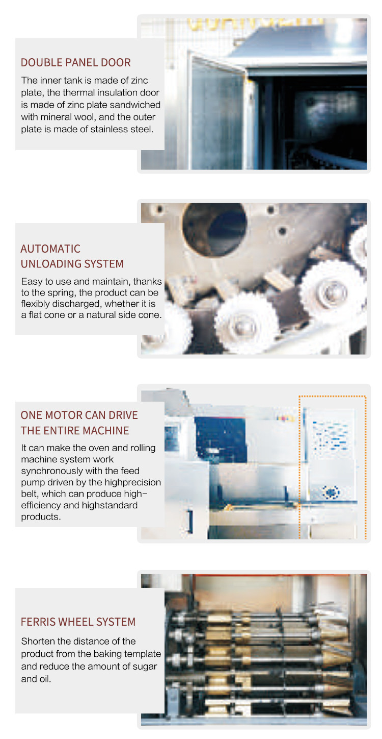 39 Bake Templates Rolled Sugar Cone Production Line Automatic