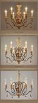 Antique distressed wood chandelier light fixtures pendant lamp (WH-CI-15)