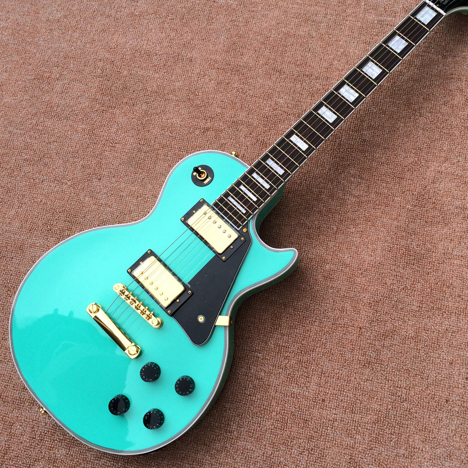 Custom LP electric guitar, Rosewood Fingerboard & Solid Mahogany Body Gold hardware electric guitar, Free shipping