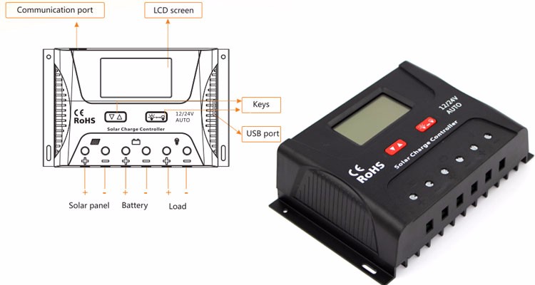 60 Amp Intelligent Solar Charge Controller Pwm Charge Controller HP2460