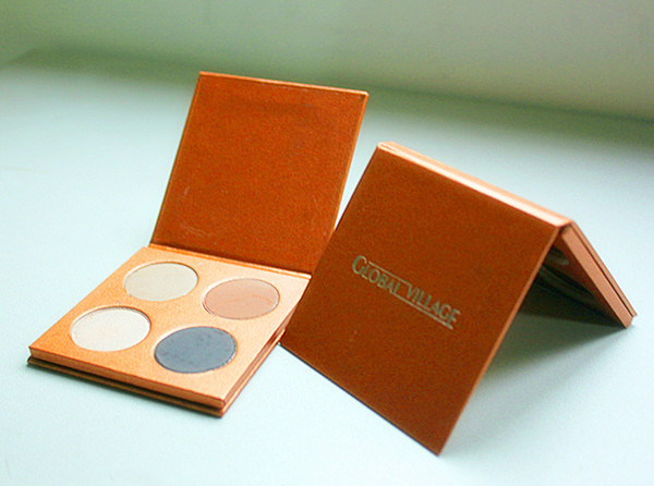 4 Position Makeup Highlight Contour Palette Foil Stamping Pearl Paper