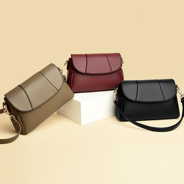 Custom Logo Lady Purse Fashion Vegan PU Female Bags Closure Type Zipper Hasp
