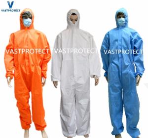 Wholesale CE Certificate Type 5/6 Cat 3 VPT621 Disposable Overalls Ebola Safety Clothing Coveralls from china suppliers