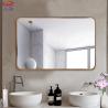 Buy cheap Home Wineshop Bathroom Wall Mirror with Modern Black Frame and Hanging Glass from wholesalers