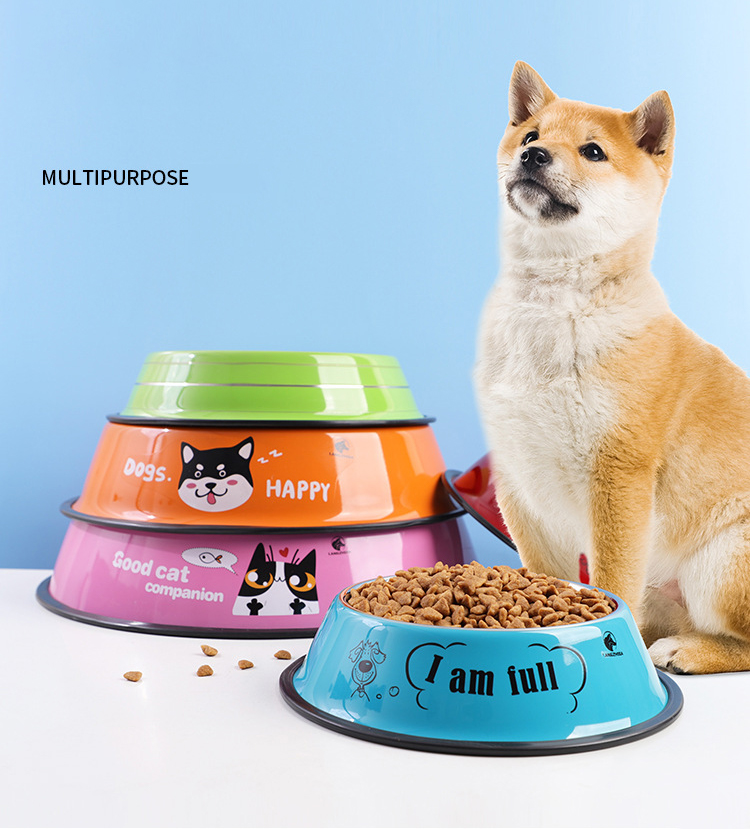 Stainless Steel Pet Cat Dog Bowls Feeders Customized Sublimation Non-Slip LCD Display NO