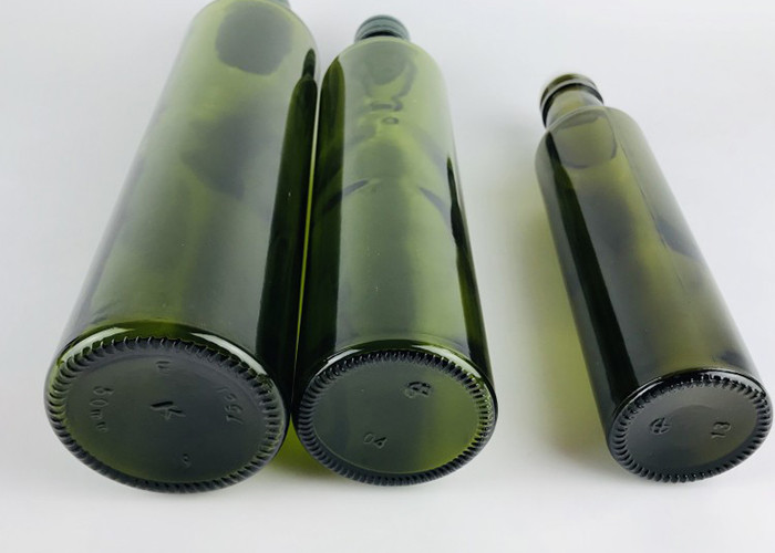 Clear Dark Green Glass Olive Oil Bottle With Aluminum Dropper Cap
