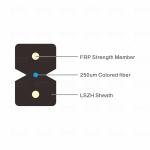 1 Core G657A LSZH Jacket FTTH GJXFH Indoor Drop Cable