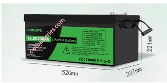 Custom 12.8V 200AH Rechargeable RV Batteries For Motorhome House Solar Power System