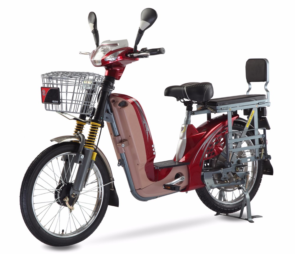 Large Capacity 48V 500W Electric Food Delivery Bike With Front And Rear Drum Brake