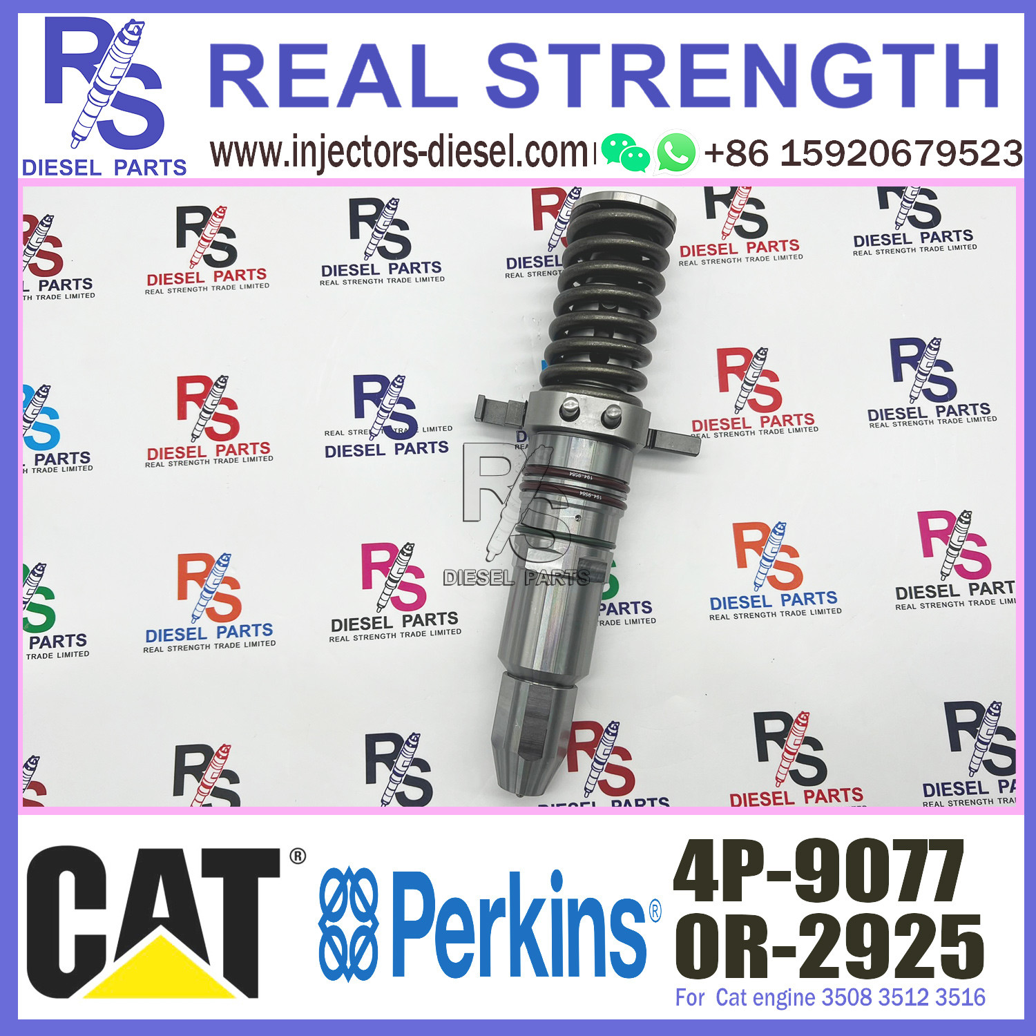 Diesel Fuel Engine Injector 4P-9077 OR-2925 For Cater-pillar 3512/3516/3508 Engine