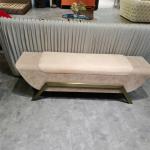 Leather Italian Upholstered Ottoman Bench 50cm Foot Stool Ottoman