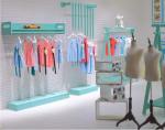 Eco Friendly Kids Store Display Childrens Wooden Clothes Rack For Decoration