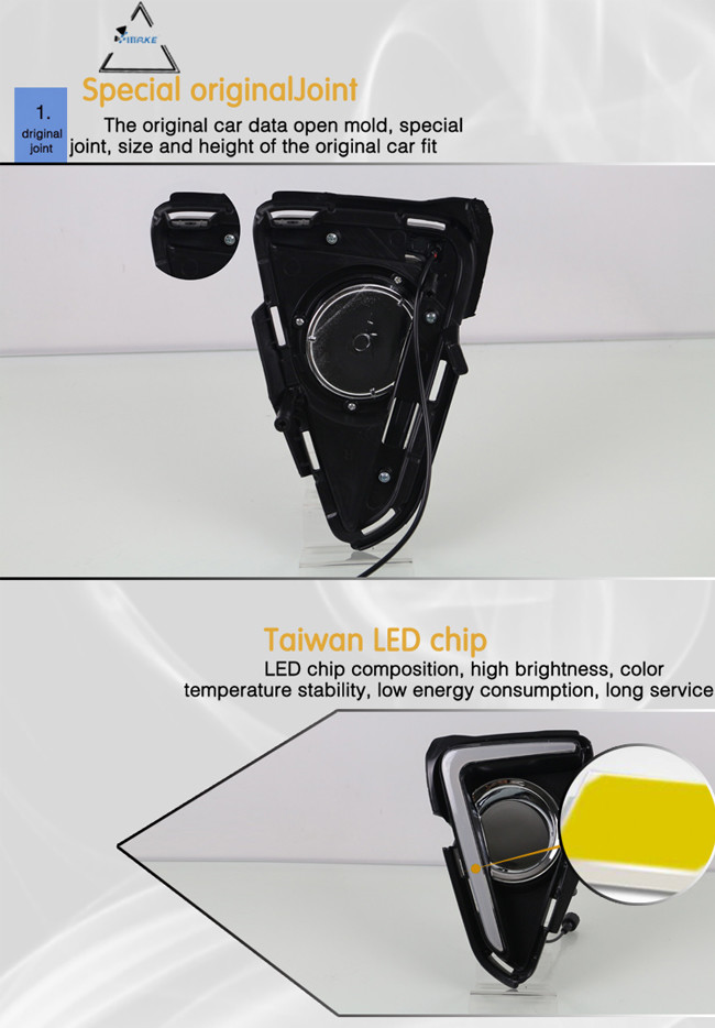 New Arrival High Quality Led Drl For Toyota Rav4 2014-2016 Hybrid Light Guide Style