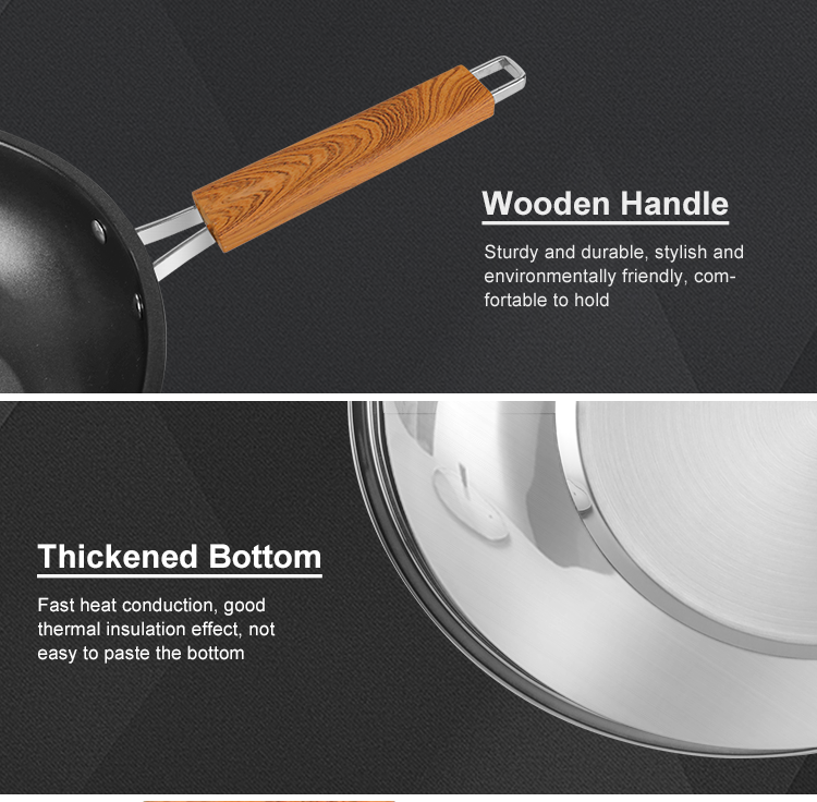 Good Quality 4 pieces Stainless Steel Pot And Pans Cooking Set Non Stick Xylan Plus Cookware Set