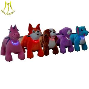 Wholesale Hansel coin operated plush outdoor ride walking animals for mall from china suppliers