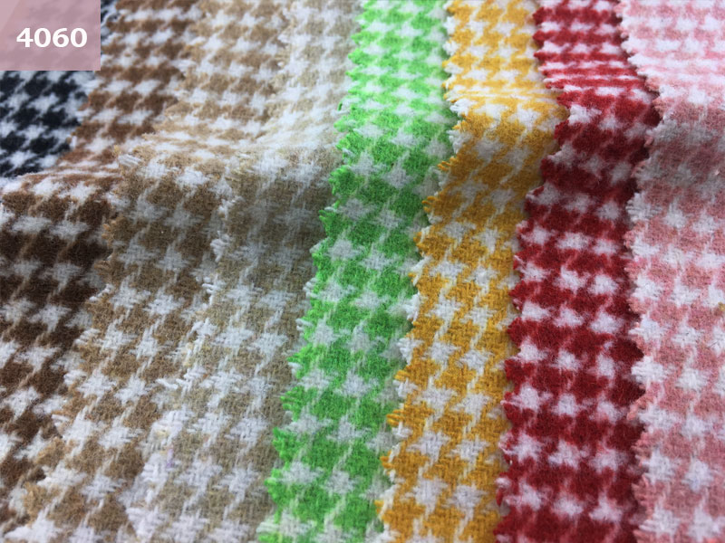 400gsm Scottish Plaid Tartan Tweed Fabric Poly Wool Suiting Fabric Abrasion Resistant