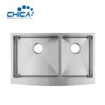 Handmade House Double Bowl Apron Front Stainless Steel Kitchen Sinks