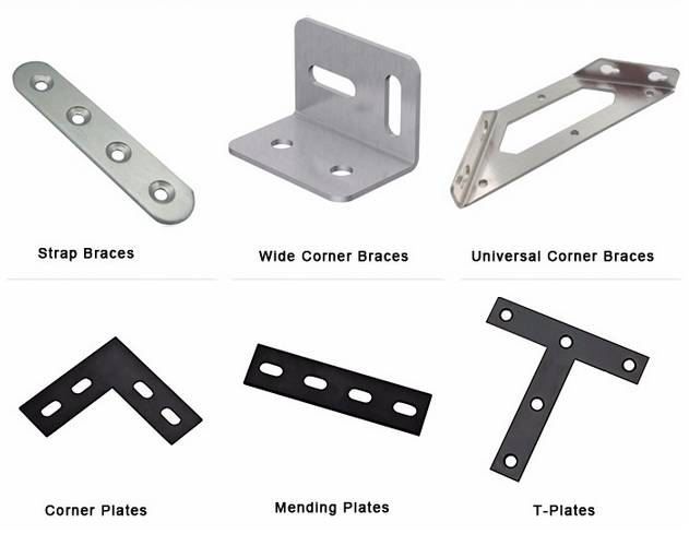 Stainless Steel Furniture Corner Bracket White Board Mounting Bracket Chair Corner Braces