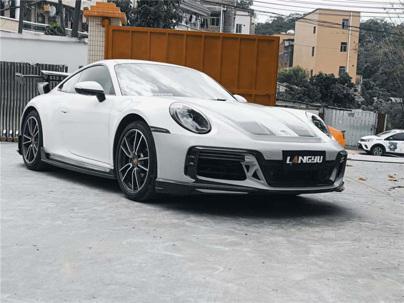 Auto Parts for Porsche 911 992 Body Kit 911 992 Turbo Upgraded Techart Style Front and Rear Bumper Cover Body Kit