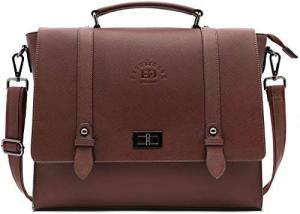 Wholesale EASEGAVE WOMEN'S 17 INCH LAPTOP BRIEFCASE, VINTAGE PURPLE SAFFIANO ECO-LEATHER, MULTI-COMPARTMENT, 3 LB WEIGHT CAPACITY from china suppliers