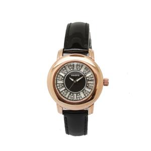 Wholesale Black Stainless Steel Leather Quartz Watch Jewerly Luxury For Ladies from china suppliers