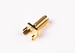 Wholesale Gold Plated SMA RF Connector Male Plug PCB Mounted 500 Cycles Durability from china suppliers
