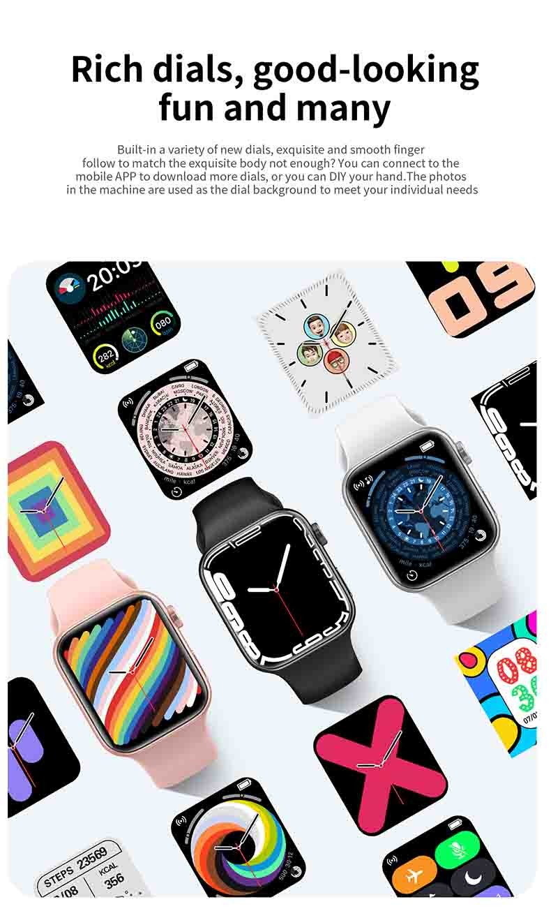 HD Display Waterproof Android Fitness Watch Magnetic Wireless Charging T900 Pro Max