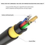 100m 200m Span Outdoor Aerial Fiber Optic Cable G652D ADSS Fiber Cable