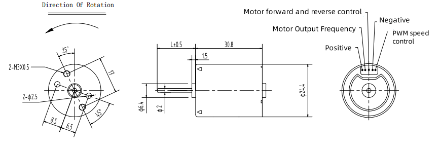 370 24V Brushless DC Electric Motor PWM Drive Drawing.png