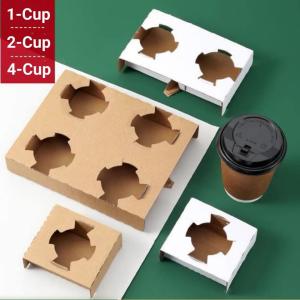 Wholesale Biodegradable Disposable 4 Cup Drink Carrier With Secure Holding from china suppliers