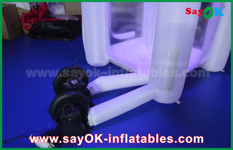 Inflatable Game Custom White Commercial Inflatable Money Booth Led Lighting Inflatable Party Tent