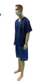 Wholesale Non Toxic V Neck Disposable Patient Gowns Nonwoven Material With Tie Waist from china suppliers