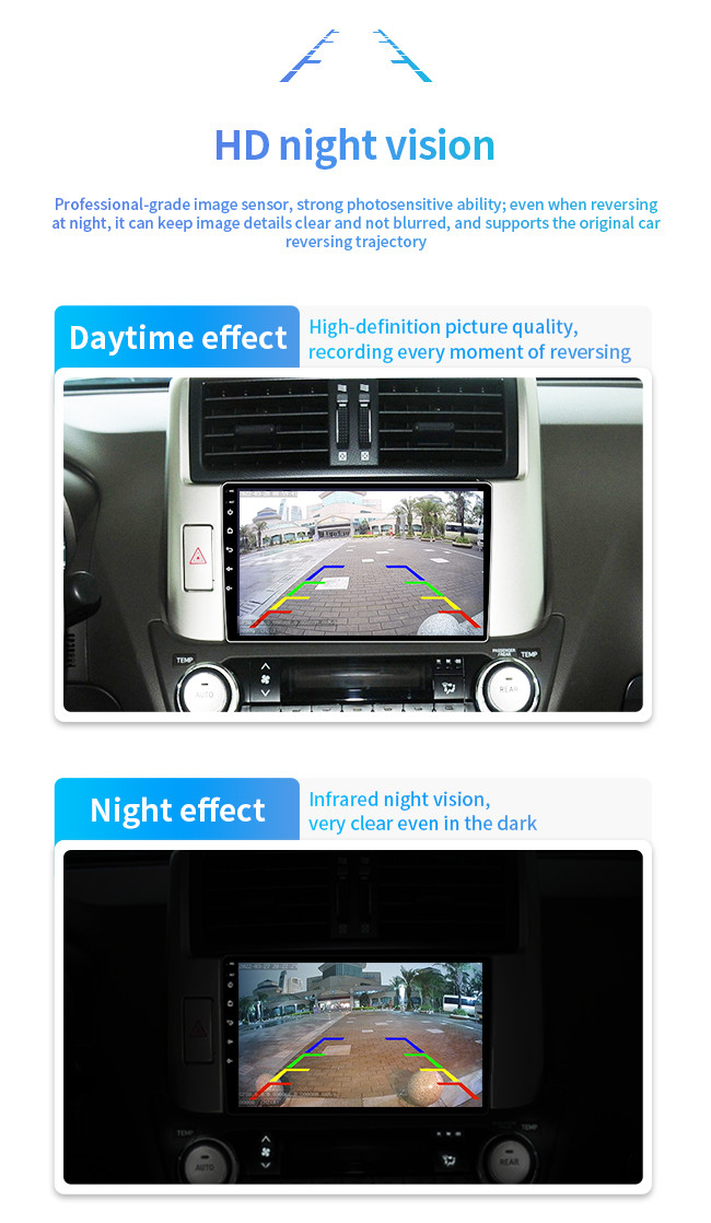 Little Korean Style Unlit 18.5mm Perforated Waterproof Rear View Car Parking Camera System