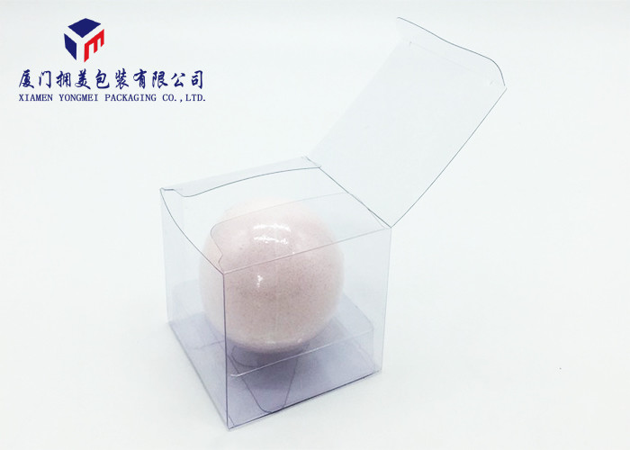 Transparent Rigid Clear Pvc Plastic Boxes Pack Bath Bomb 7.4x7.4x6.8cm