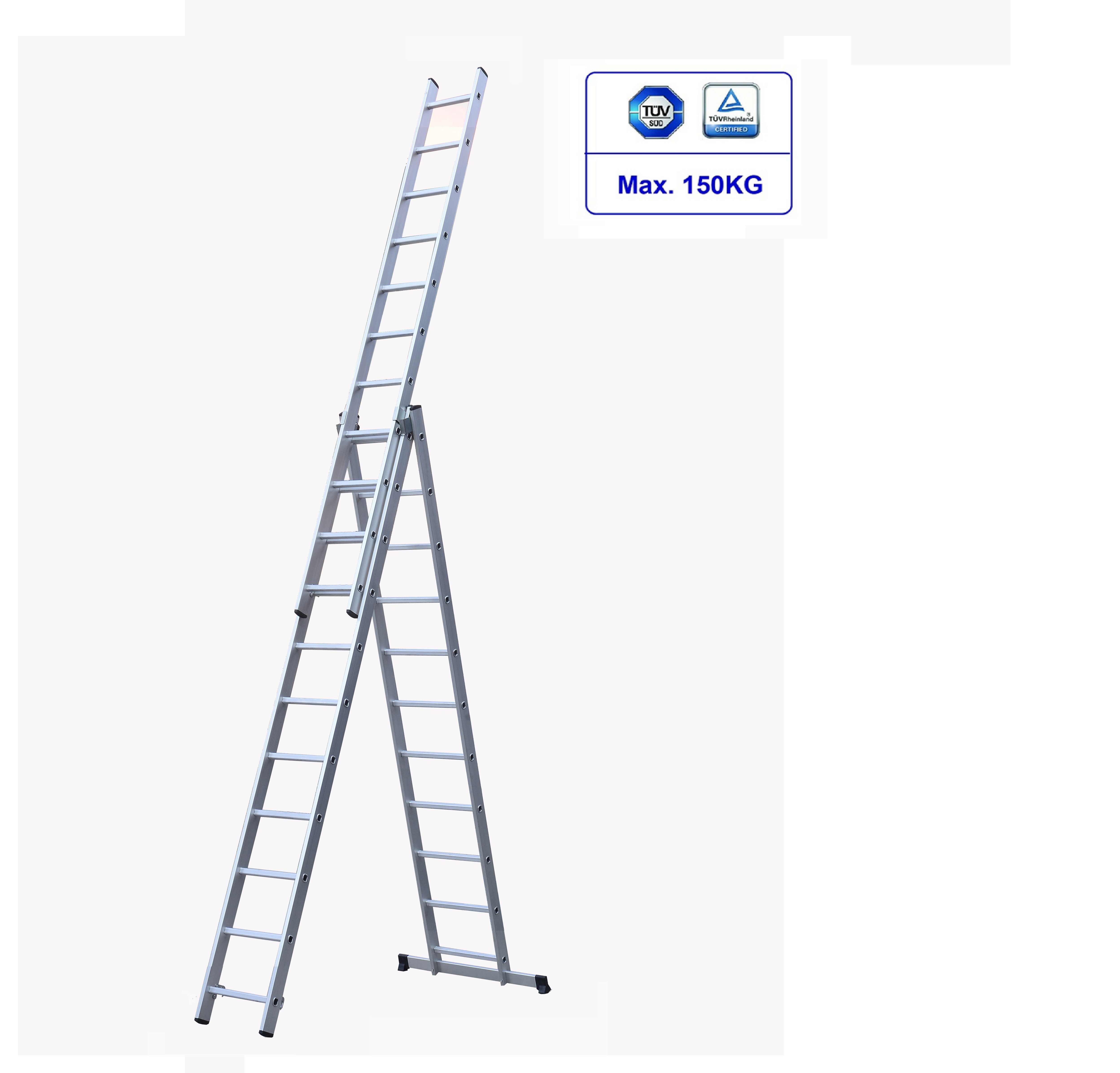 3x11 Household Aluminum Extension Ladder Easy Carry GS Certified