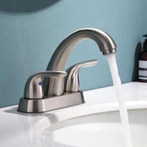 Wholesale CUPC 4 Inch Centerset Bathroom Faucet Chrome Nickel Orb Finish from china suppliers